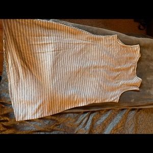 White & Grey Stripe Dress